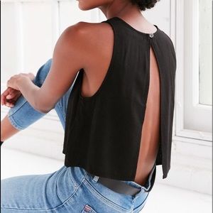 BDG Black Split Back Tank